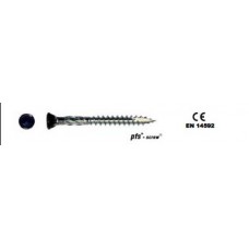 Hardhoutschroef zwart torx 4x50 mm RVS (à 200 stuks)